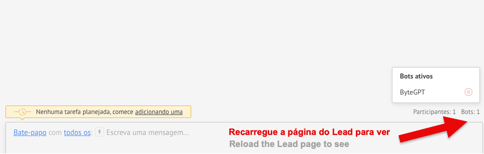 Bot ativo do ByteGPT