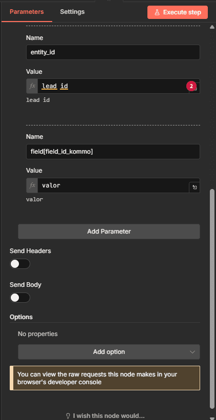 Exemplo Requisição HTTP n8n - 1