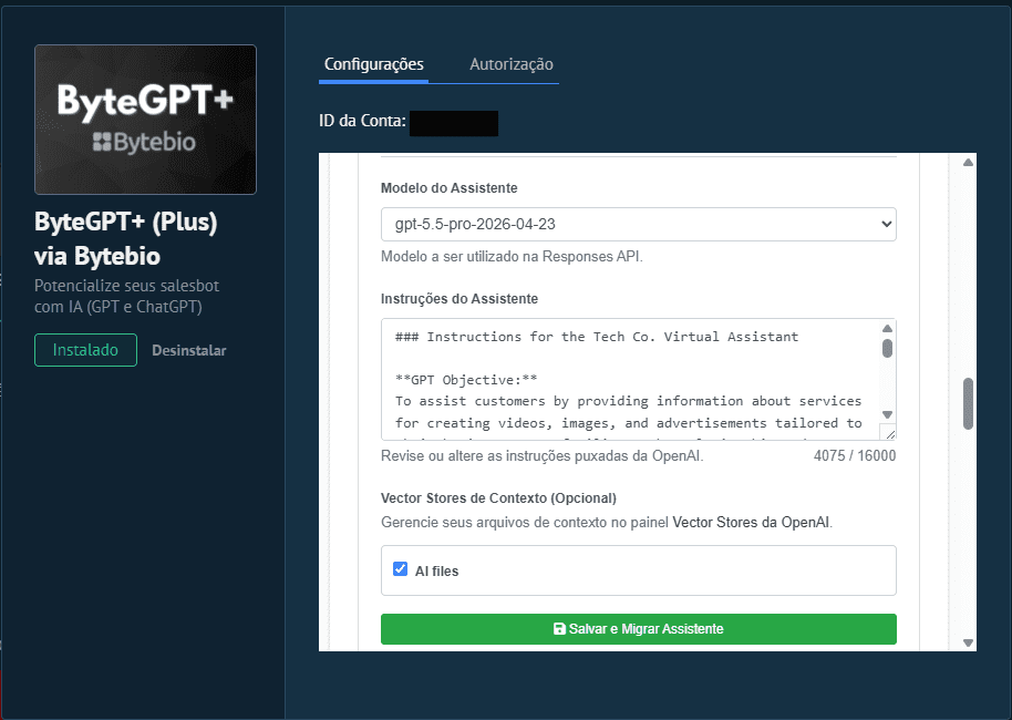 Migração para responses API